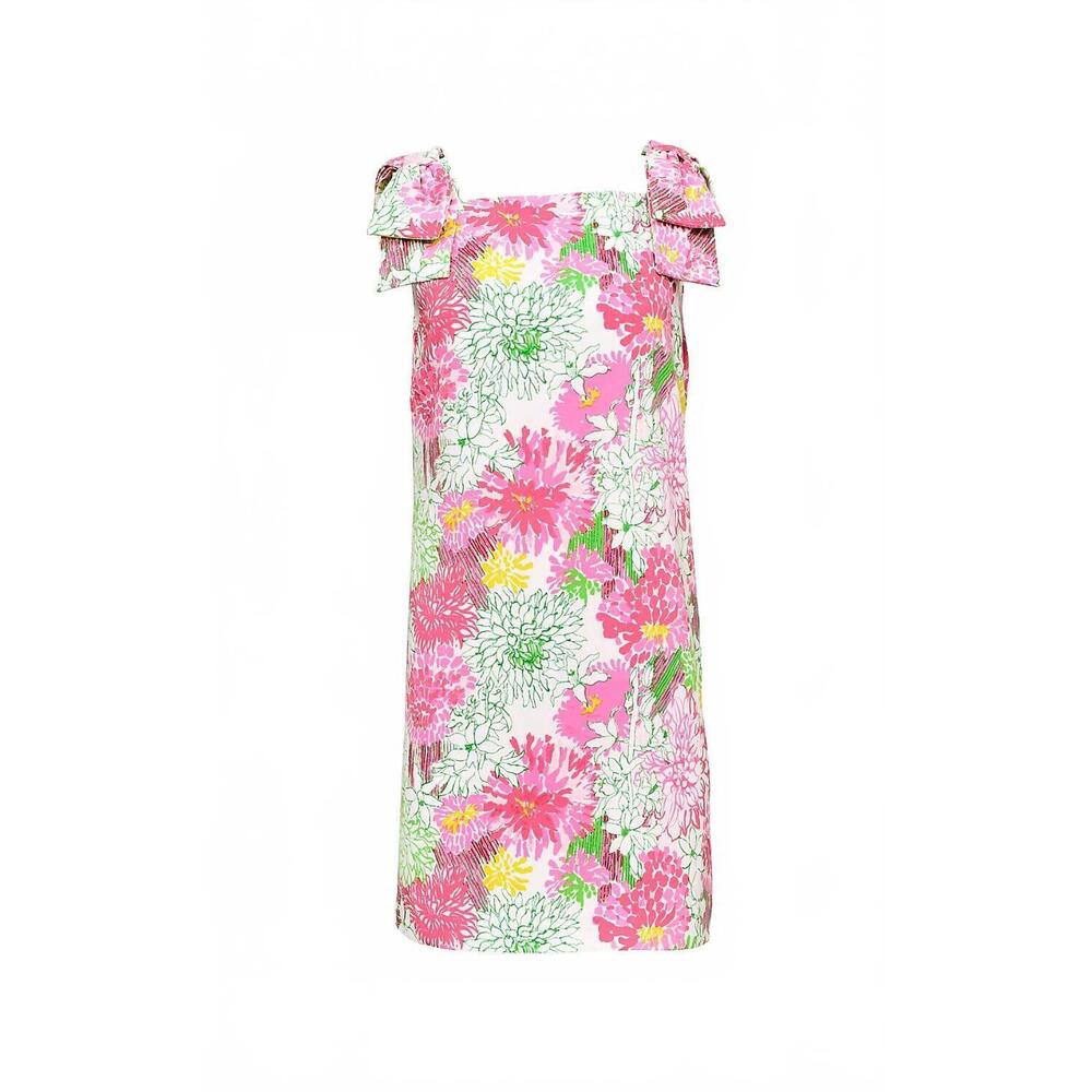NEW LILLY PULITZER carmine shift dress in resort white mum patch - Picture 7 of 8